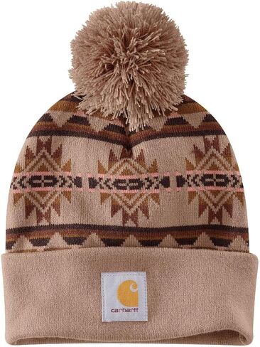 Carhartt Womens Bethany Yellowtail Pom Cuffed Beanie in Saudi Arabia