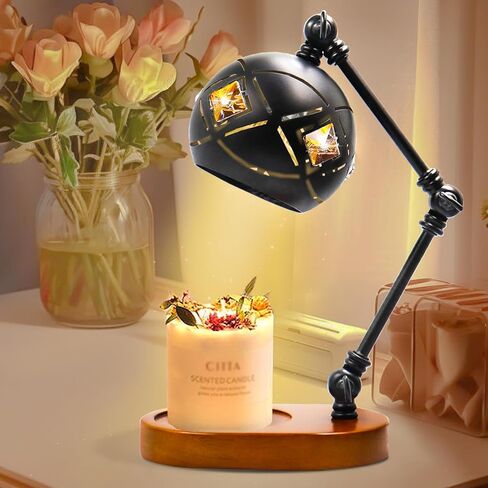 Vintage Adjustable Height Timer Dimmer Candle Lamp - Electric Wax Warmer & Plate, Bulb, Christmas Wax Melts in Saudi Arabia