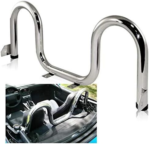 Eparts Chrome مصقول المصقول من الفولاذ المقاوم للصدأ كلاسيكي الدعم البار الدعم السرير لفة مناسبة لعام 1990-2005 مازدا مياتا MX5 in Saudi Arabia