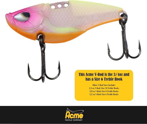acme V-Rod Fishing Lure, Smelt Dis Color, 3/8 oz Size in Saudi Arabia
