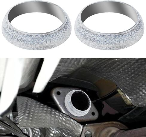2PCS Exhaust Manifold Gasket,ID 54mm Sealed Exhaust Flange Gaskets for Manifold and Piping Connections,Universal Replacement Donut Gasket Seal Ring for Prevent Leaking&Noise Reduction (60mm) in Saudi Arabia