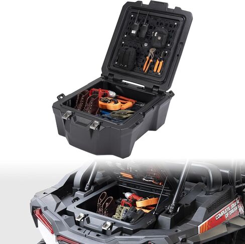 Kemimoto 100L (26.4 جالون) صندوق تخزين البضائع الخلفي UTV متوافق مع 2019-2023 Polaris RZR XP1000 / XP4 1000 ، ويتميز بلوحة تكتيكية وسرير لتخزين السرير in Saudi Arabia