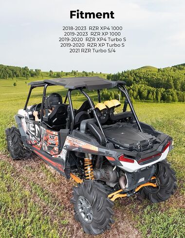 Kemimoto 100L (26.4 جالون) صندوق تخزين البضائع الخلفي UTV متوافق مع 2019-2023 Polaris RZR XP1000 / XP4 1000 ، ويتميز بلوحة تكتيكية وسرير لتخزين السرير in Saudi Arabia