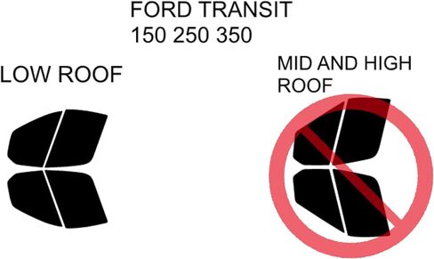 Precut Tint Kit Film Nano Carbon Film for Ford Transit Van 150 250 350 Low Roof Driver Windows Computer Cuptor to Transit Windows (35 ٪ All) in Kuwait