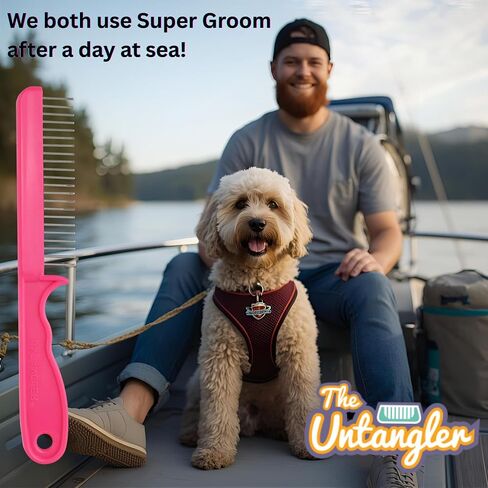 Super-Groom Combs with Smooth Rotating Teeth for Painless Mat Removal (Black, 30 Fine-Spaced Teeth) in Saudi Arabia