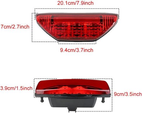 ABS Red Lens الخلفي ، مصباح فرامل Light Light Light Light UTV ، 33700-HN1-A71 متوافق مع Honda Sportrax Recon Trx700 XX Trx500 Rubicon MUV700 in Saudi Arabia