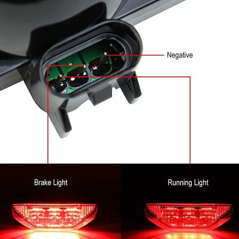ABS Red Lens الخلفي ، مصباح فرامل Light Light Light Light UTV ، 33700-HN1-A71 متوافق مع Honda Sportrax Recon Trx700 XX Trx500 Rubicon MUV700 in Saudi Arabia