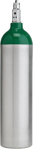 Lightning X Portable Aluminum Medical Oxygen Cylinder, D Size w/CGA-870 Post Valve for Home & EMS Use, Ships Empty, Requires Prescription to Fill in Kuwait