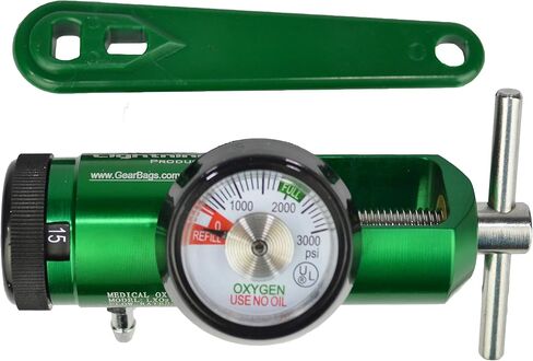 Lightning X Portable Aluminum Medical Oxygen Cylinder, D Size w/CGA-870 Post Valve for Home & EMS Use, Ships Empty, Requires Prescription to Fill in Kuwait