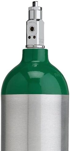Lightning X Portable Aluminum Medical Oxygen Cylinder, D Size w/CGA-870 Post Valve for Home & EMS Use, Ships Empty, Requires Prescription to Fill in Kuwait