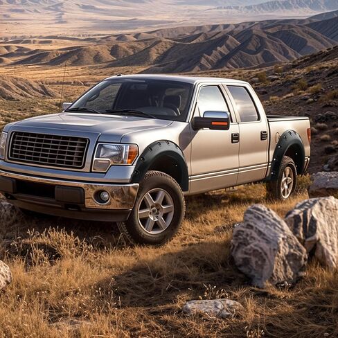 Fender Fender Tlares: متوافق مع Ford F150 2009-2014-مجموعة نمط برشام الجيب السلس على الطرق الوعرة والخلفية (غير رابتور) in Saudi Arabia