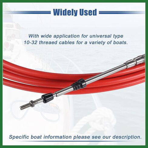 Motoforti 1pcs 13ft 157 Inch Marine Type 3300/33C Throttle Shift Remote Control Box Cable with Clevis for Yamaha Outboard Engine Boat Motor Steering System Red Long-lasting in Saudi Arabia
