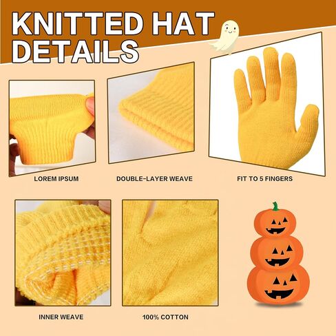 Halloween Cosplay Fun Pom Pom Hat and Gloves Set, Funny Christmas Party Accessories in Saudi Arabia