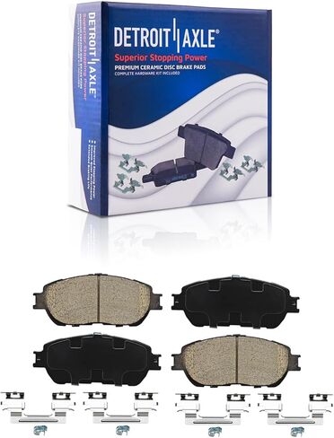 Detroit Axle - Brake Kit for 2004-2010 Toyota Sienna Replacement 2004 2005 2006 2007 2008 2009 2010 Disc Brake Rotors Ceramic Brakes Pads Front and Rear in Saudi Arabia