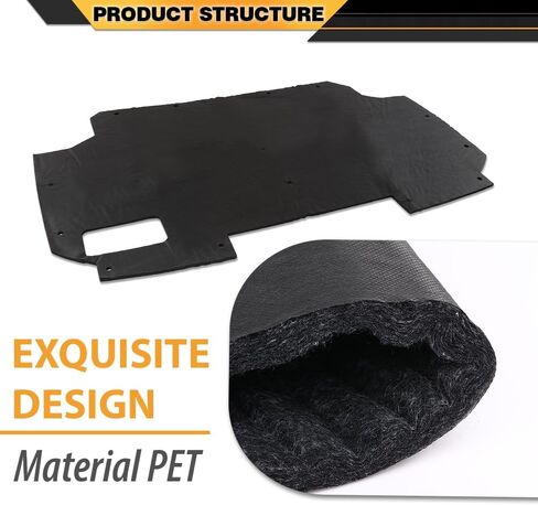 Hood Insulation Pad with Clips Compatible with Ford F150 Bronco F250 F350 1987-1991 in Saudi Arabia