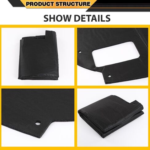 Hood Insulation Pad with Clips Compatible with Ford F150 Bronco F250 F350 1987-1991 in Saudi Arabia