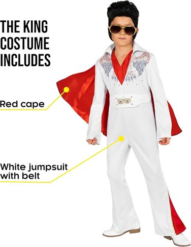 Morph Vegas Rockstar Costume For Boys, The King Halloween Costumes For Boys, Disco Costume For Kids Halloween Costumes in Saudi Arabia