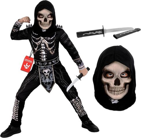 Morph Skeleton Costume Kids Ninja Costume Kids, Scary Halloween Costumes For Boys Ninja Skeleton Costumes Boys in Saudi Arabia