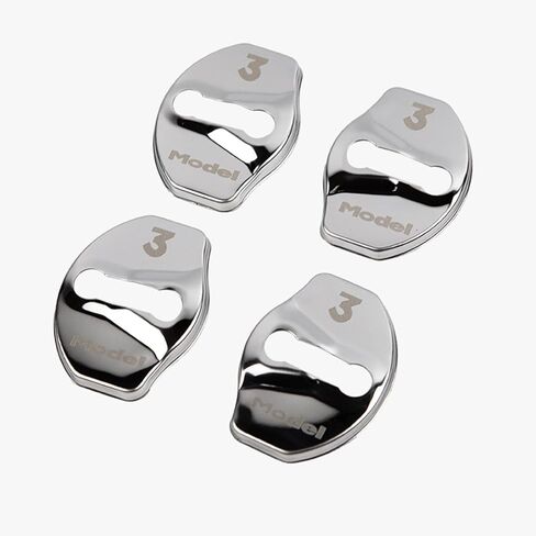 4pcs DFDGTSL CAR CAR DOOR COVER FOR TESLA NEW MODEL 3 واقي قفل الباب الفولاذ المقاوم للصدأ للملحقات Tesla in Kuwait