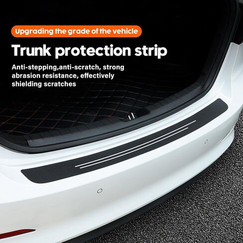 Door Sill Protector, Car Door Entry Guards, 10Pcs Car Door Protector, Carbon Fiber Leather Waterproof Scratch Protection Strips (for All car Models) Door sill Trim Entry Guard (Black) in Saudi Arabia