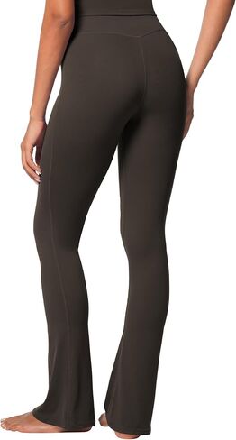 High Waist Flare Leggings for Women Tummy Control Bootcut Mini Flared Yoga Pants for Workout Gym Casual in Saudi Arabia