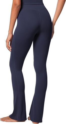 High Waist Flare Leggings for Women Tummy Control Bootcut Mini Flared Yoga Pants for Workout Gym Casual in Saudi Arabia