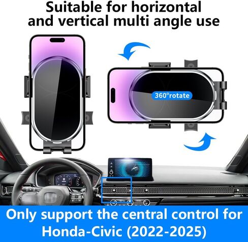 Car Phone Holder for Honda Civic 2022 2023 2024 2025，Acura Integra 2023 2024 2025 Auto Accessories Navigation Screen Bracket Interior Decoration Dashboard Cell Mobile Phone Mount case Accessory in Saudi Arabia