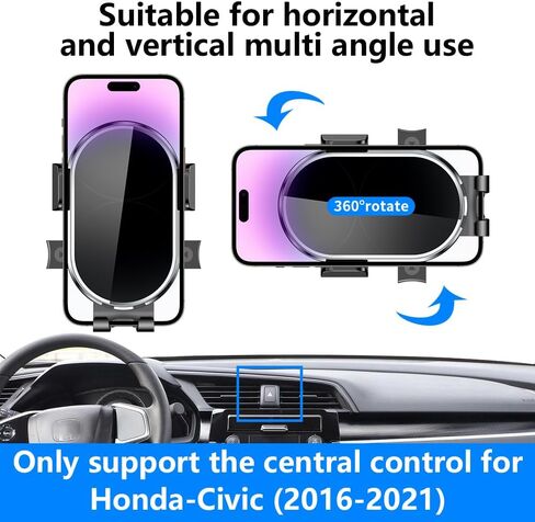 Car Phone Holder for Honda Civic 2022 2023 2024 2025，Acura Integra 2023 2024 2025 Auto Accessories Navigation Screen Bracket Interior Decoration Dashboard Cell Mobile Phone Mount case Accessory in Saudi Arabia