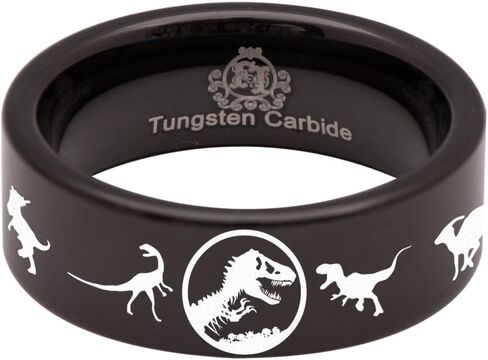 Tungsten Carbide Dinosaur Ring Band Band Band Ring For Men and Women 8mm in Kuwait