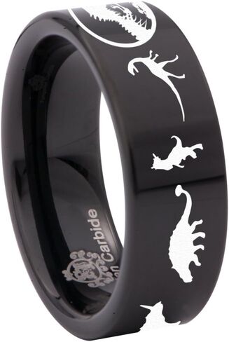 Tungsten Carbide Dinosaur Ring Band Band Band Ring For Men and Women 8mm in Kuwait