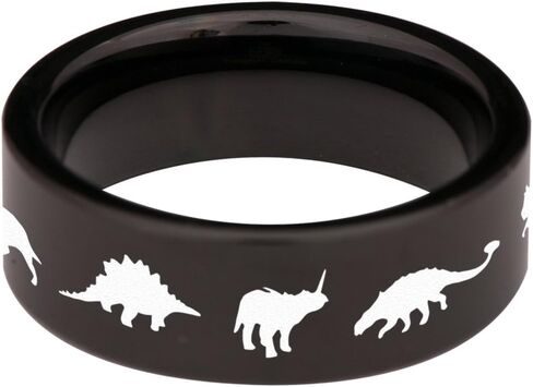Tungsten Carbide Dinosaur Ring Band Band Band Ring For Men and Women 8mm in Kuwait