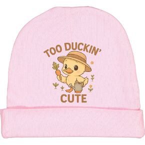 inktastic Too Duckin' Cute Adorable Duck Gardening Art Baby Beanie Hat in Kuwait