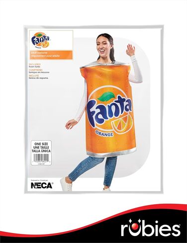 Rubies Coca-Cola: Orange Fanta Costume للبالغين ، جنسيًا بحجم واحد in Saudi Arabia