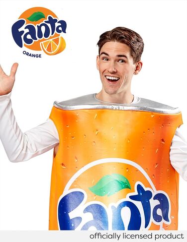 Rubies Coca-Cola: Orange Fanta Costume للبالغين ، جنسيًا بحجم واحد in Saudi Arabia