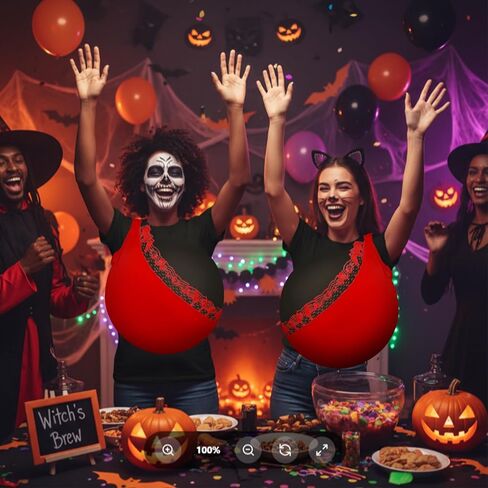 Jecery 2 Pcs Funny Halloween Costume Big Bikini Babe Adult Holiday Couple Costume for Friends Family Partner in Saudi Arabia