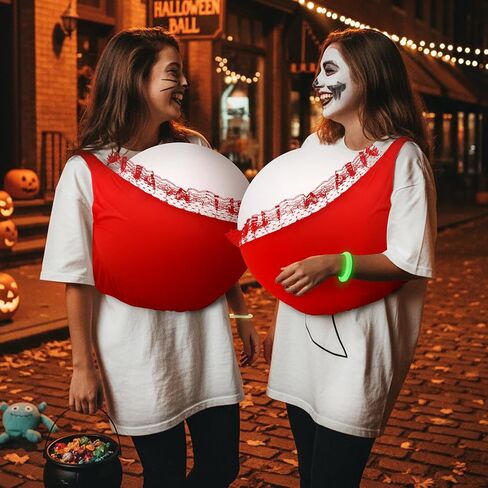 Jecery 2 Pcs Funny Halloween Costume Big Bikini Babe Adult Holiday Couple Costume for Friends Family Partner in Saudi Arabia
