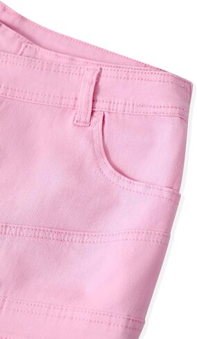 دنيم ساكورت للنساء عالية الخصر غلاف غير متناظر جان سكورت A-LINE LINE RECEDY SKINNY CARGO MINI in Kuwait
