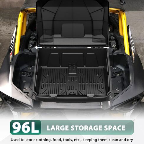 96L Rear Cargo Box for Can-Am Maverick R, Waterproof LinQ Poly Cargo Bed Storage Box Large Tool Bin Organizer for Can Am Maverick R X RS 2024+ Accessories, Replace #715007182 in Saudi Arabia