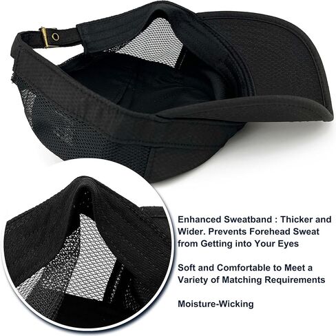 Hidden Pocket Cadet Army Hat Quick Dry Military Flat Top Baseball Dad Sun Cap Mesh Back in Kuwait