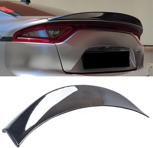 Rear Spoiler Compatible with 2018-2024 Kia Stinger, CK Style Trunk Exterior Duckbill High Kick Tail Deck Lid Wing Lip Splitter 2018 2019 2020 2021 2022 2023 2024 (Glossy Black) in Saudi Arabia