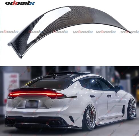 Rear Spoiler Compatible with 2018-2024 Kia Stinger, CK Style Trunk Exterior Duckbill High Kick Tail Deck Lid Wing Lip Splitter 2018 2019 2020 2021 2022 2023 2024 (Glossy Black) in Saudi Arabia