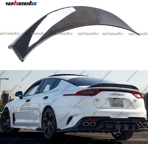 Rear Spoiler Compatible with 2018-2024 Kia Stinger, CK Style Trunk Exterior Duckbill High Kick Tail Deck Lid Wing Lip Splitter 2018 2019 2020 2021 2022 2023 2024 (Glossy Black) in Saudi Arabia