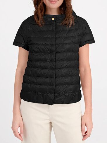 Tankaneo Womens Puffer Vest Button Up Short Sleeve Winter Jacket Casual Lightweight Quilted Jackets in Saudi Arabia