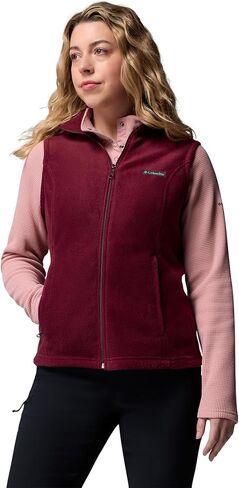 Columbia Womens Benton Springs Fleece Vest, Rich Wine, X-Small in Saudi Arabia