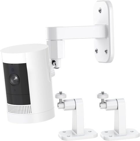 2Pack Security Camera Wall Mount,Compatible with Ring Stick Up Cam Battery/Plug-in/Camera Pro Battery/Ring Indoor Cam(1st Gen),360 Degree Adjustable No Drill Mount for Ring Outdoor Indoor Camera,Black in Saudi Arabia