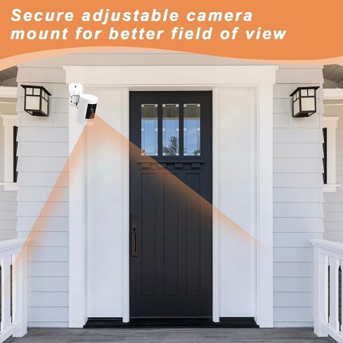 2Pack Security Camera Wall Mount,Compatible with Ring Stick Up Cam Battery/Plug-in/Camera Pro Battery/Ring Indoor Cam(1st Gen),360 Degree Adjustable No Drill Mount for Ring Outdoor Indoor Camera,Black in Saudi Arabia