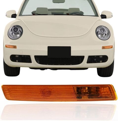 ضوء زاوية الإشارة الأمامية لعام 2006 2007 2008 2009 2010 Volkswagen Beetle - يناسب جانب الراكب - يشمل ضوء إشارة الدوران العدسة والسكن والبديل عن 1C0953042R in Saudi Arabia