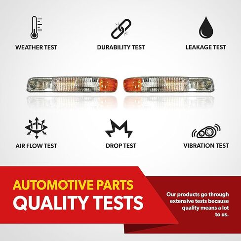 Turn Signal Light For 1999 2000 2001 2002 2003 2004 2005 2006 2007 GMC Sierra 1500 2500 3500 Yukon - Fits Driver Side and Passenger Side of GMC Trucks - Parking Lights Include Lens and Housing in Saudi Arabia