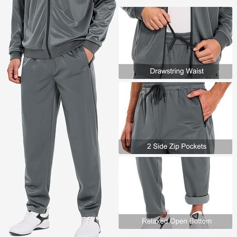 HODOSPORTS Mens Tracksuits Sweatsuits for Men 2 Piece Sets Outfits Full Zip Casual Jogging Suit Sets Athletic Warm Up Suits in Saudi Arabia