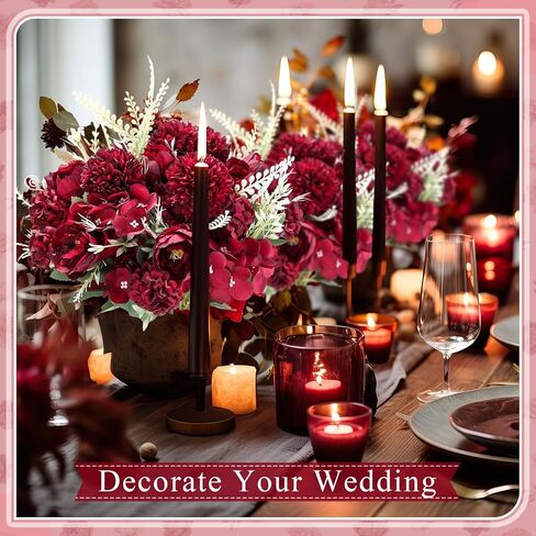 Lyrow 8 Pcs Artificial Peony Flowers Fake Peony Silk Hydrangea Bouquet Elegant Flowers for Wedding Decoration Indoor Faux Realistic Flowers for Home Party Table Centerpieces Floral Arrangement(Blue) in Kuwait